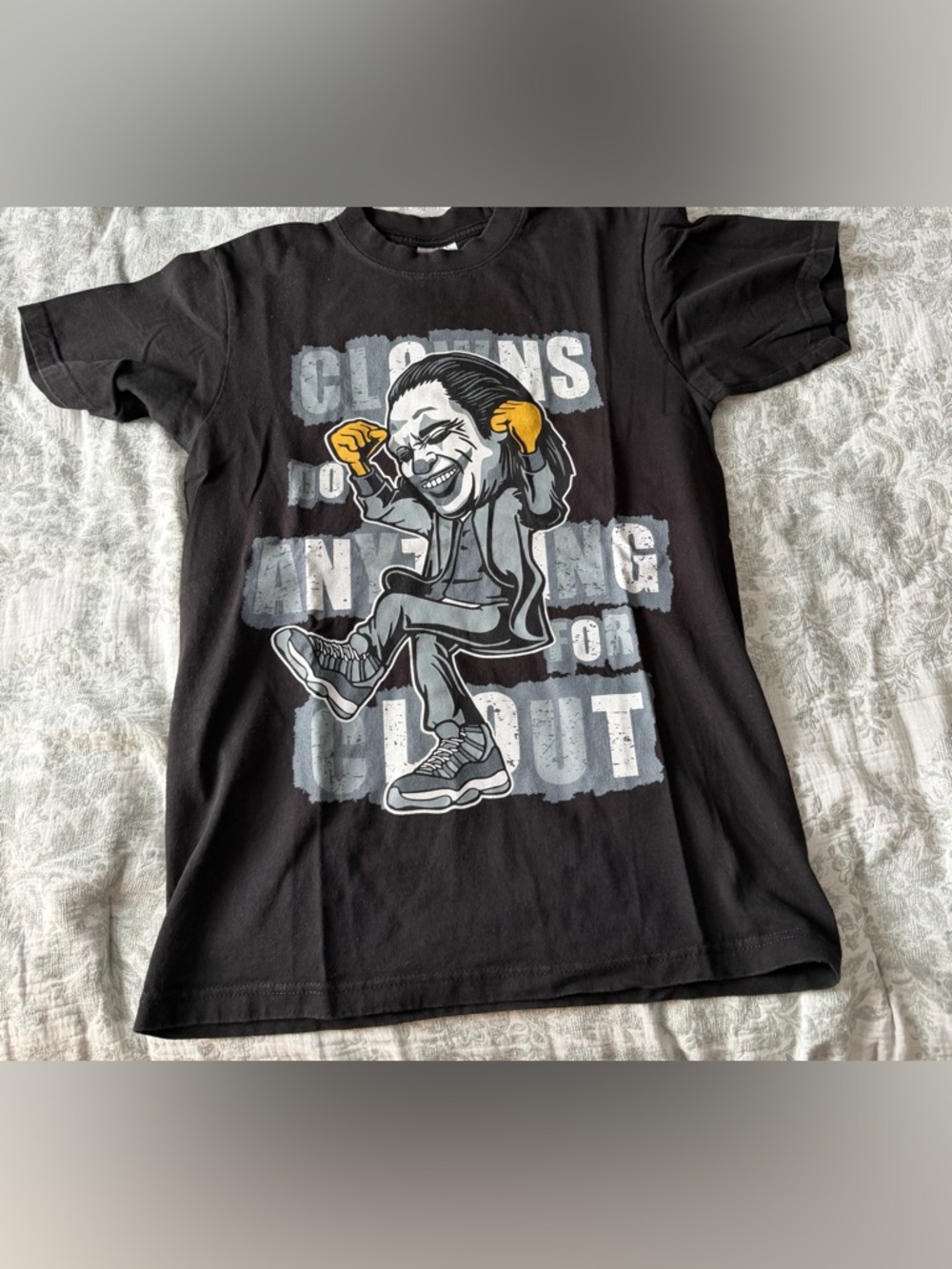 Shaka Wear Clown Graphic Tee Medium Black Streetwear Shirt